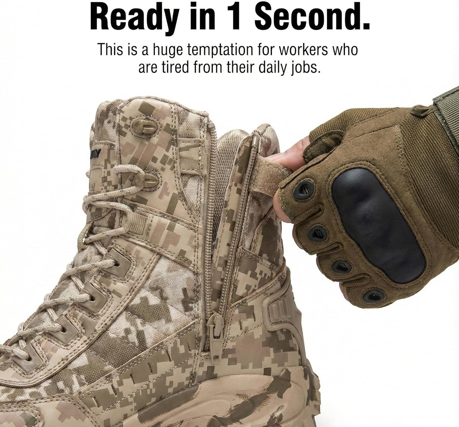 Men's Combat Boots Orthopedic Support Hiking Shoes Waterproof Anti-Puncture Work Boots for Warehouse Mechanics & Truck Driver