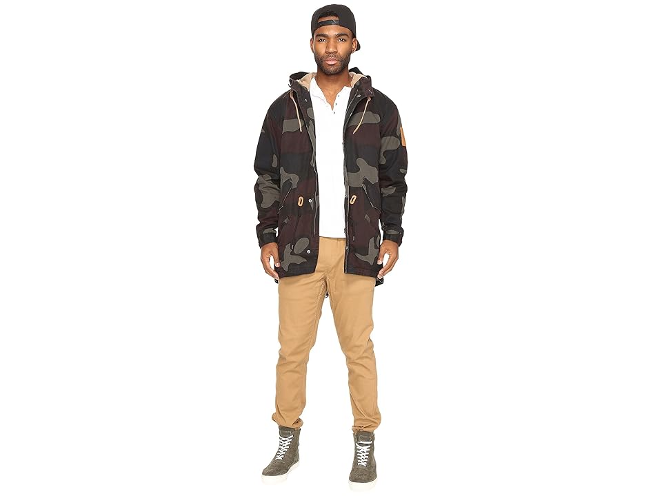 

Akomplice Overdye Camo Trench (Green) Men's Coat
