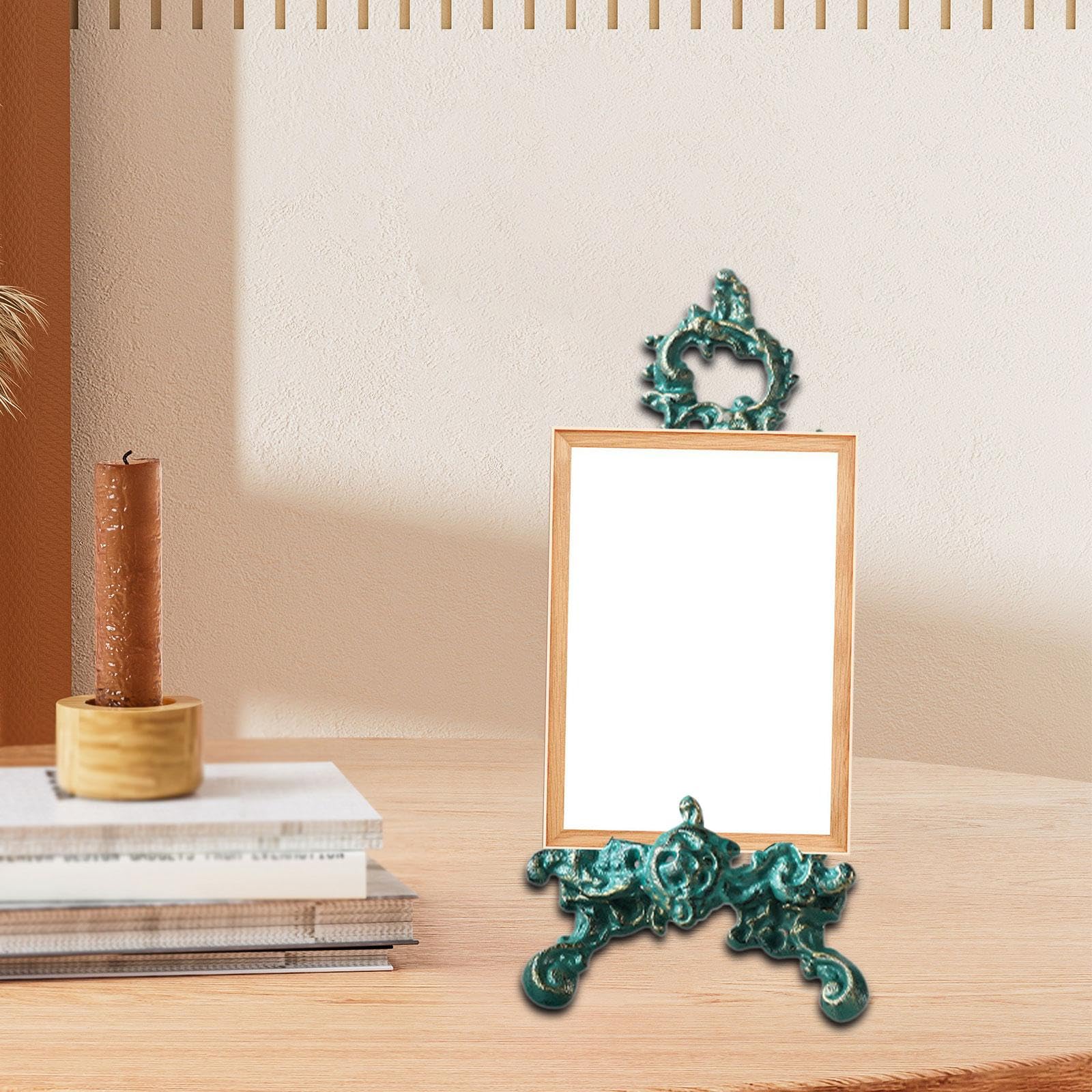 Présentoir Chevalet, Support de Livre en Métal, Support pour Cadre Photo, Structure en Fer, Support Stable, Idéal pour La Maison, Le Bureau Ou La Déco, L