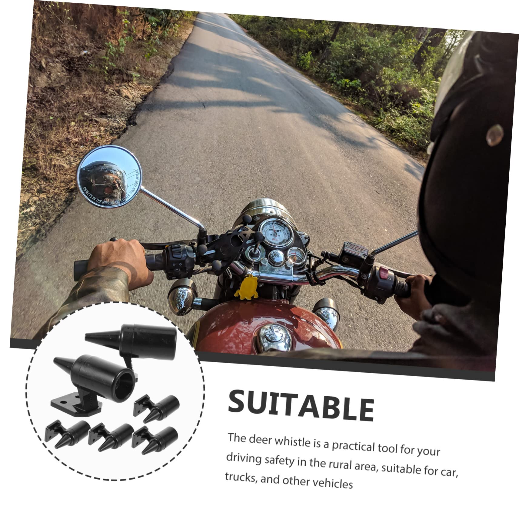SOLUSTRE 24pièces Sifflets Avertisseurs De Cerf Pour Voiture Dispositif De Sécurité Animal Sifflet Ultrasonique Pour Alerte De Rennes Installation Facile Sur Bumper Ou Compatible Avec