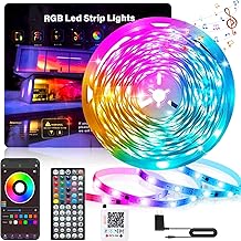 Led Lights for Bedroom 32.8FT 300Leds RGB Led Strip Lights Music Sync Color Changing, Dimmable Led Light Strip with Remote App Control, Super Bright Led Tape Light Room Home Gaming Accessories