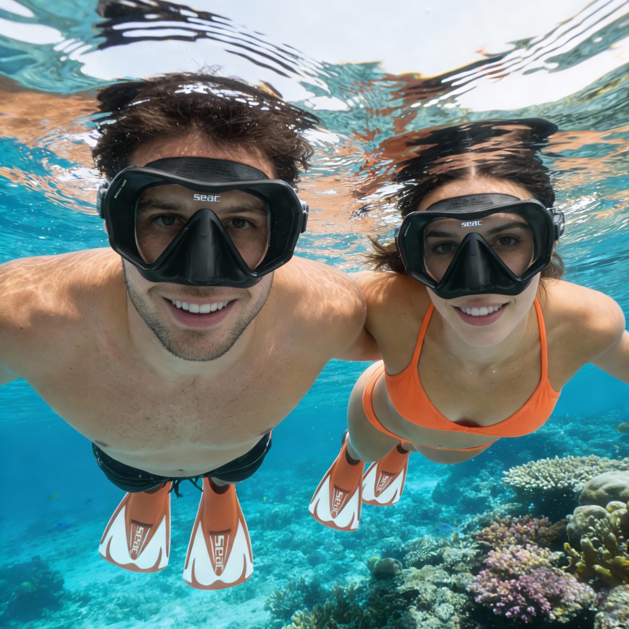 SEAC Pura Masque de Plongée Monoverre Frameless en Silicone Antifog Low Volume