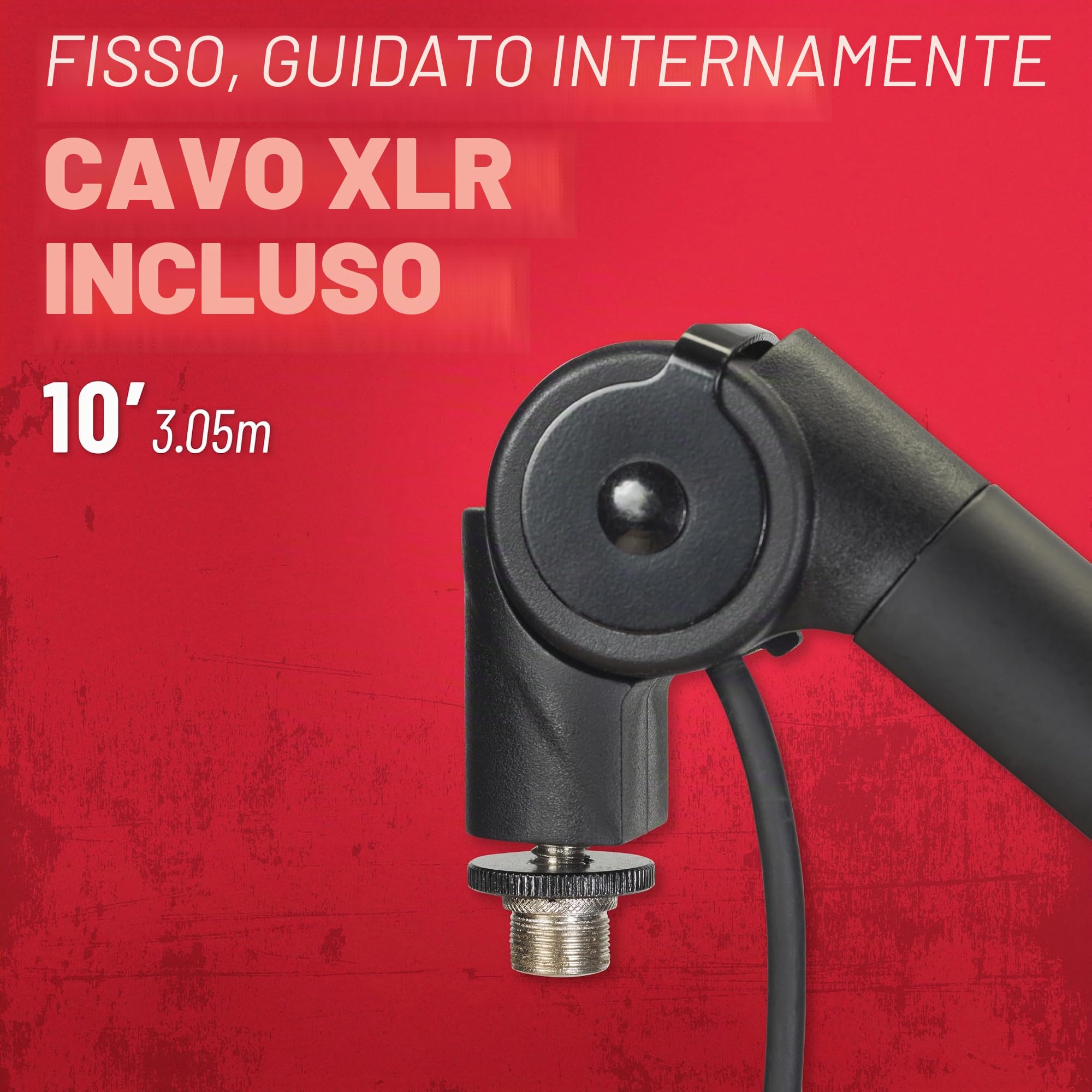 Gator Supporto da tavolo Frameworks Deluxe per microfono broadcast da tavolo per podcast e registrazione; cavo XLR integrato GFWMICBCBM3000