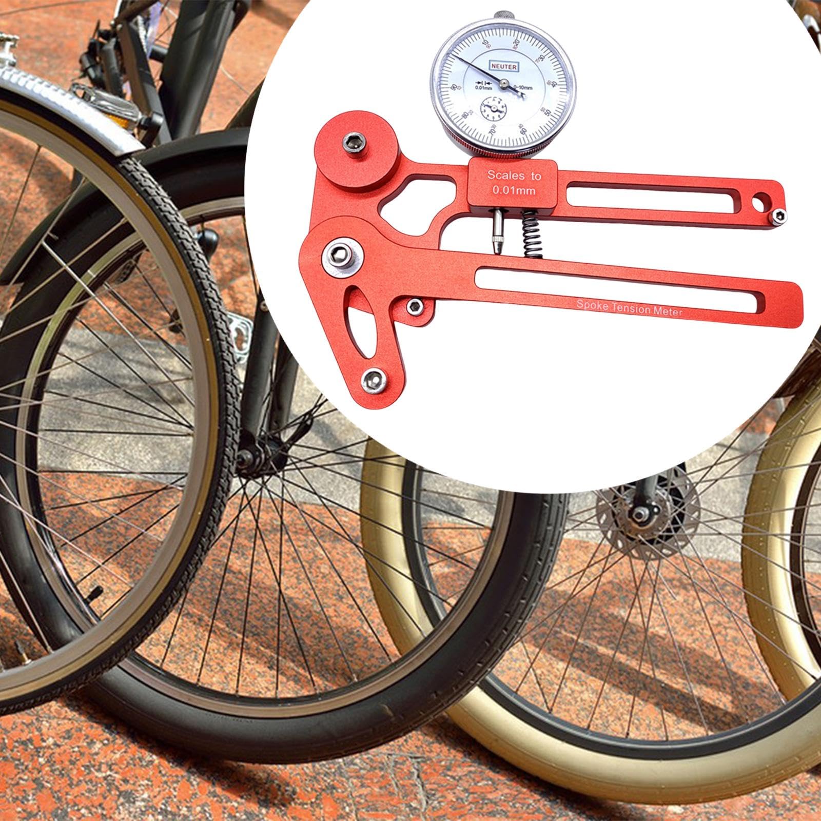 kowaku Mechanical Bicycle Spoke Tension Meter Repair Tool for Wheel Maintenance Scales to 0.01mm Sturdy Rim Truing Tool Accurate