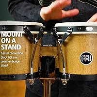 Vista 6 de Meinl Percussion HTB100WB-M Headliner Traditional Designer Series Bongos de madera, marrón nogal