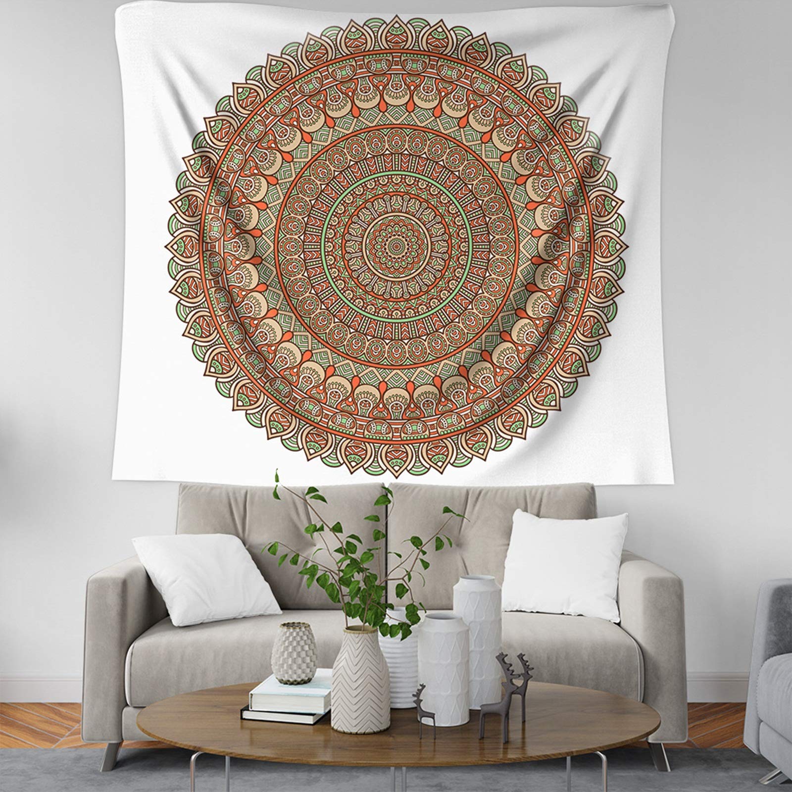 Tapiz de pared decorativo de flores KnSam 200x150 textil grande