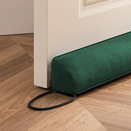 Miniatura 9 de Sunolga Tope de corriente de puerta con peso de 38 pulgadas, columna triangular, a prueba de sonido, protector de corrientes de aire para puertas y