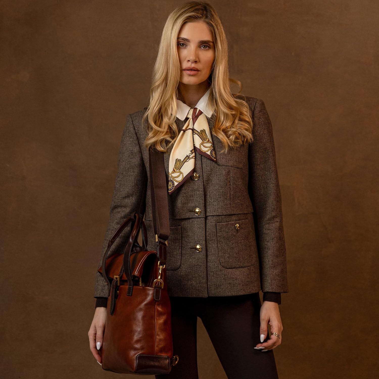 Time Resistance Leather Backpack - Business and Casual Backpack - Real Leather Backpack Made in Italy - Image 3