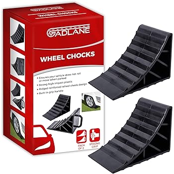 Systafex Kfz Unterlegkeil 2x Radkeil Bremskeil Mit Griff Fur Pkw Anhager Wohnwagen Amazon De Auto