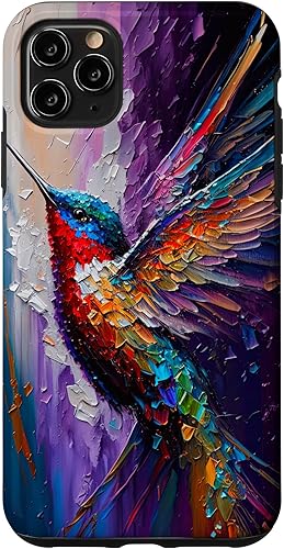 Funda para iPhone 11 Pro Max con diseño de pájaro colorido de colibrí