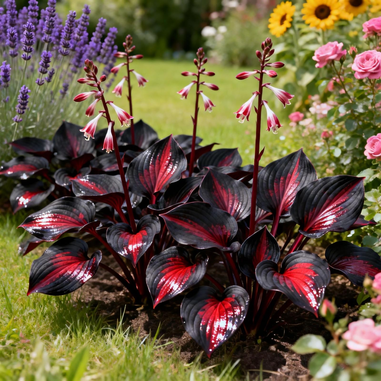 Perennial-LagerHosta Bulbs for Planting Now UK-Rare Brilliant Hosta Rhizome/Grow Well/Excellent Display/Potted-8bulbs-D