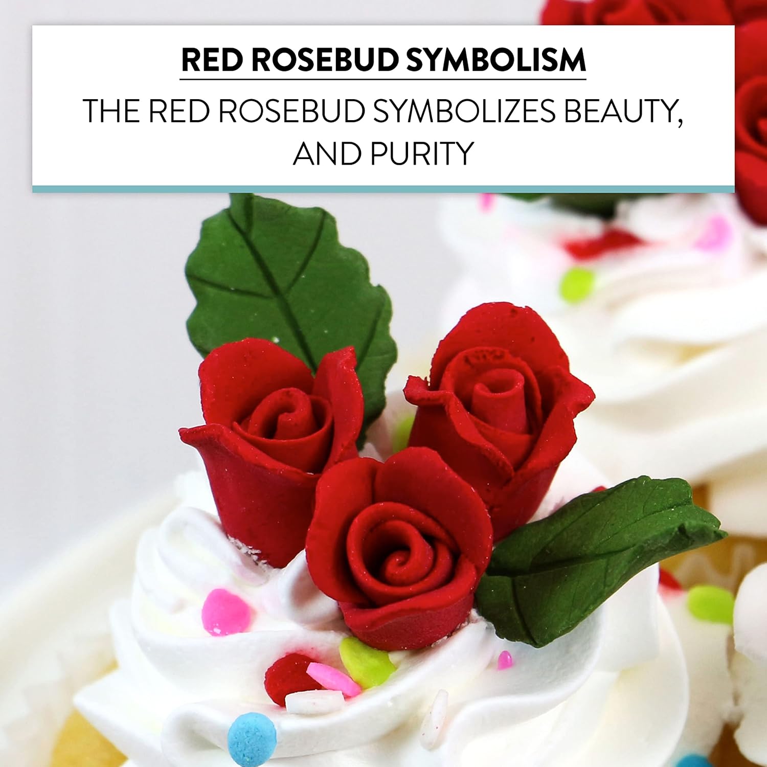 Global Sugar Art Rosebud Deep Red Unwired Sugar Cake Flowers,Tiny, 36 Count by Chef Alan Tetreault