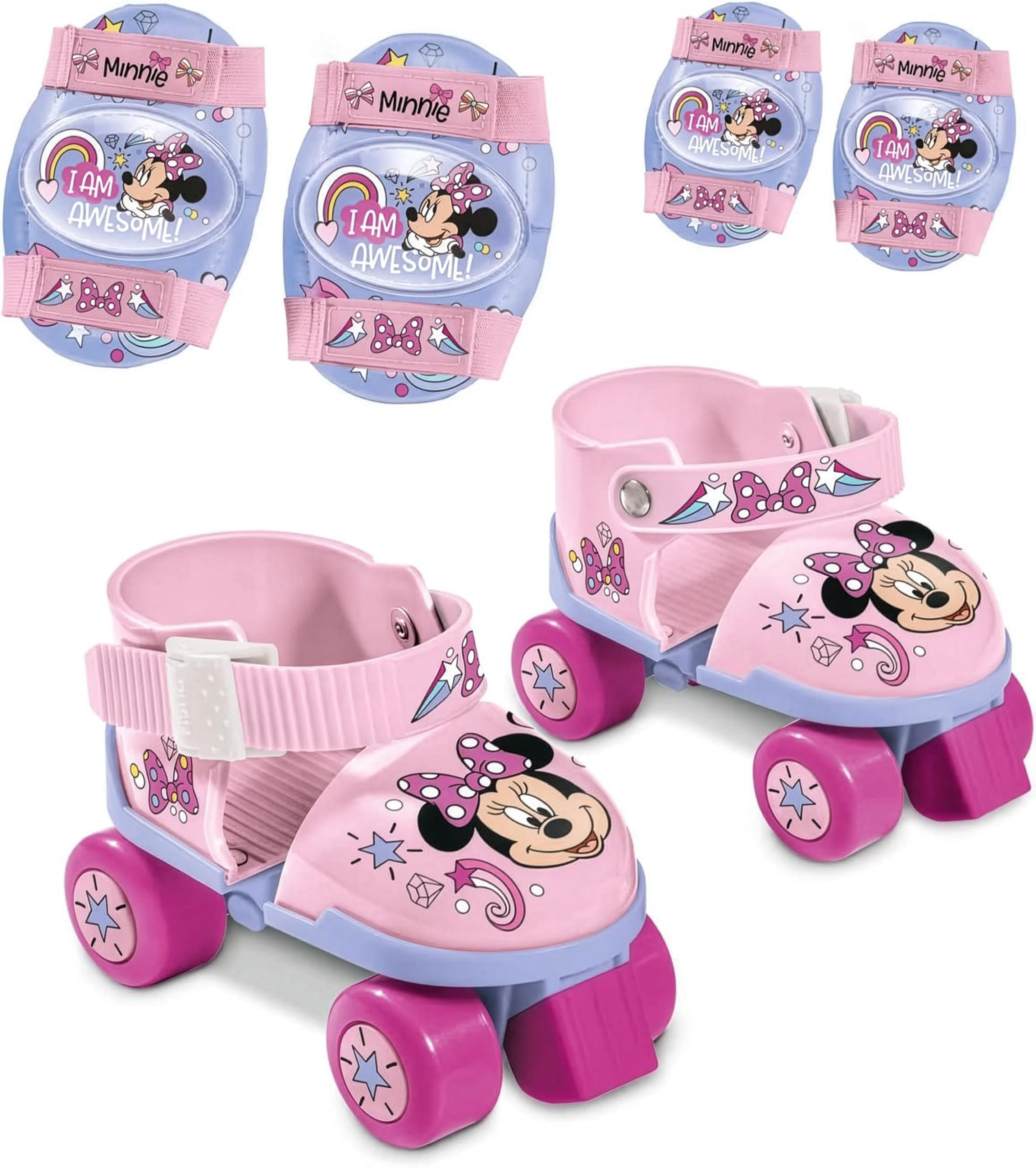 Mondo Toys - Patines de Ruedas Ajustables Minnie Disney para Niños, Talla del 22 al 29-28701 - 4