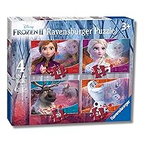 Ravensburger – Puzzles Frozen 2 | Puzzle Bambini | Puzzle Bambini 3 Anni O Più | 4 In A Box Puzzles 12-16-20-24 Pezzi | Dimensione 19x14cm | Regalo Bambina 3 Anni O Più