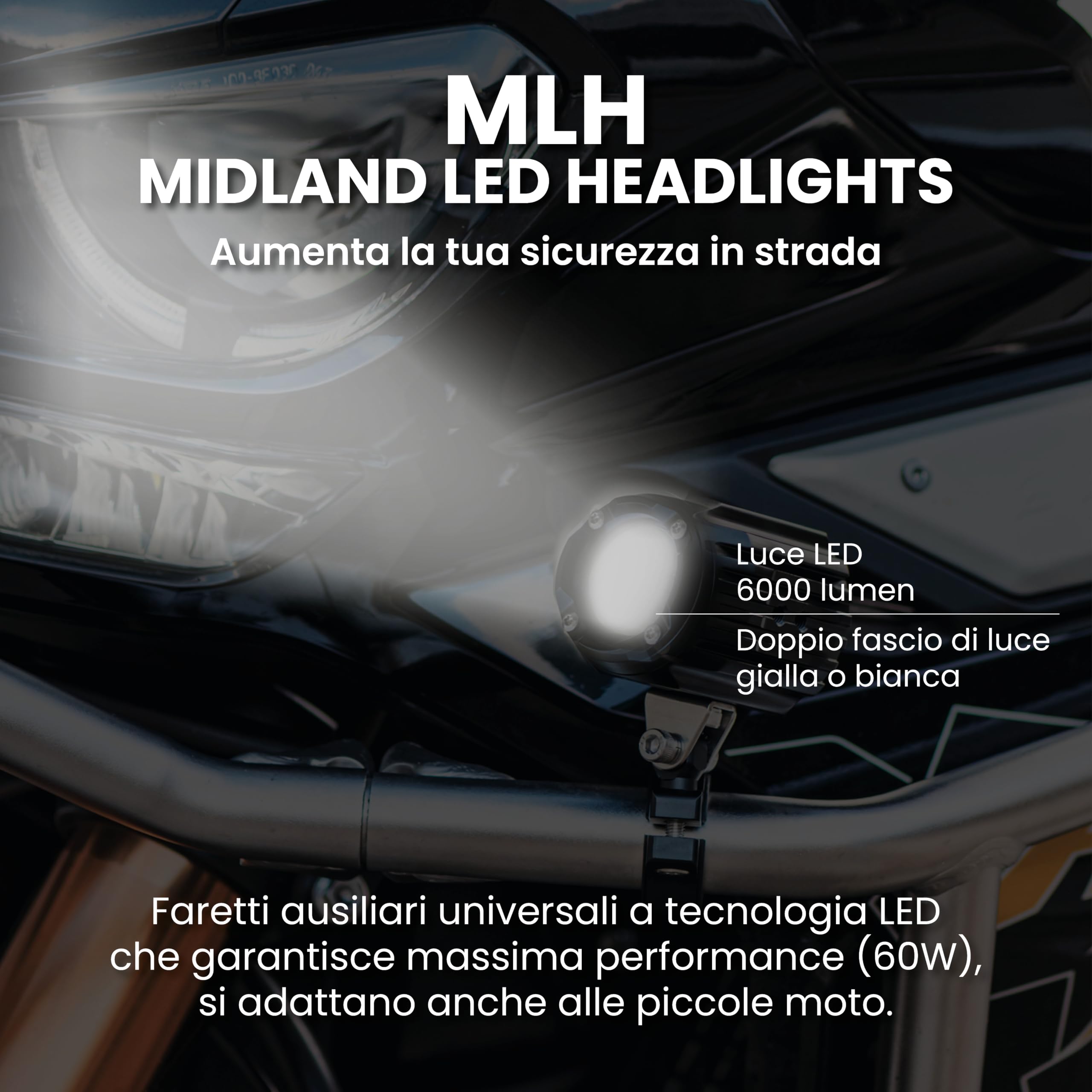 Midland Mlh LED Auxiliary Lights Kit One Size