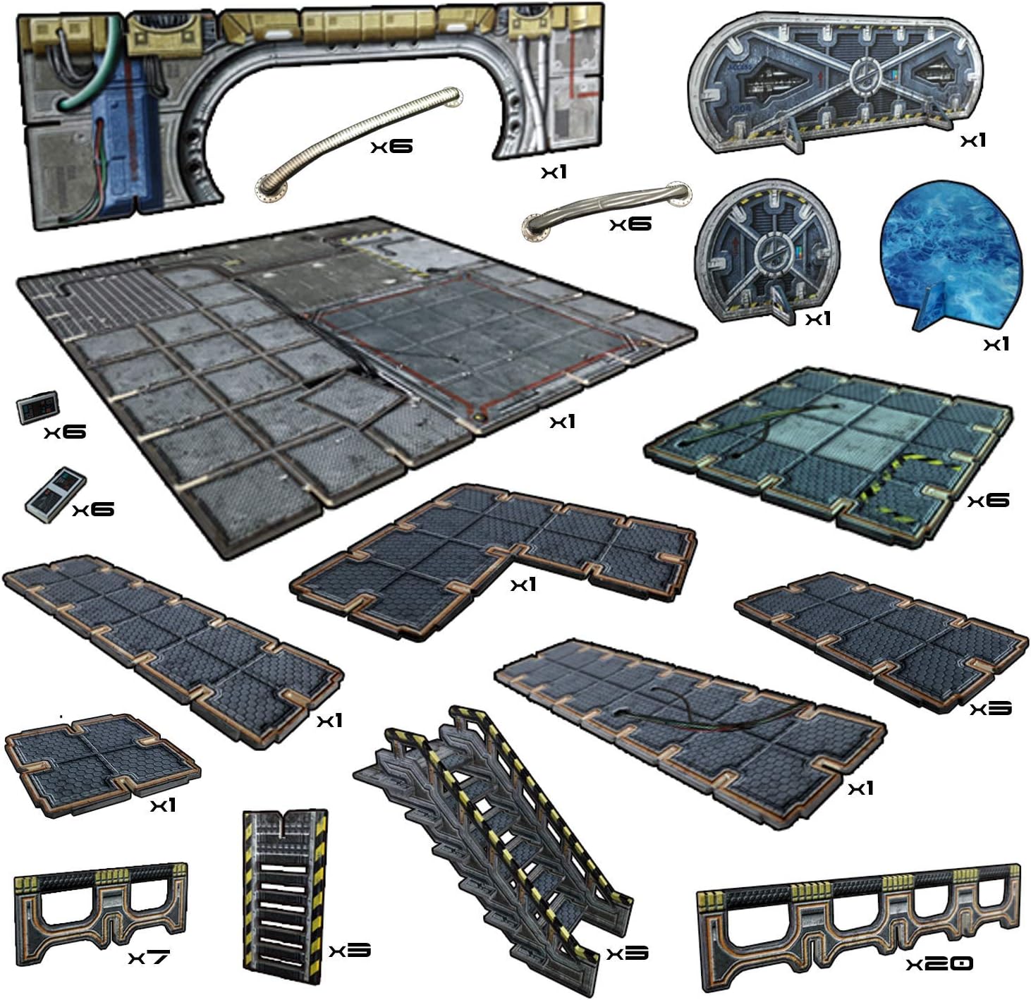 Battle Systems Sci-fi Terrain Frontier Core Set - 28-35mm RPG/Wargames / 40k Necromunda Card Scenery