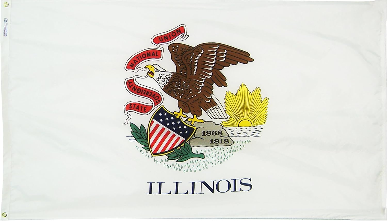 Annin Flagmakers Illinios State Flag USA-Made to Official State Design Specifications, 3 x 5 Feet (141460)