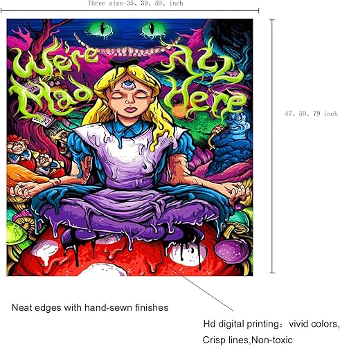 Miniatura 9 de Tapiz de anime para niña, divertido tapiz de tarot para colgar en la pared, carteles decorativos estéticos diarios para dormitorio, sala de estar, L