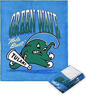 NORTHWEST NCAA Tulane Green Wave, Green Wave, Silk Touch Throw Blanket, 50 x 60 Inches