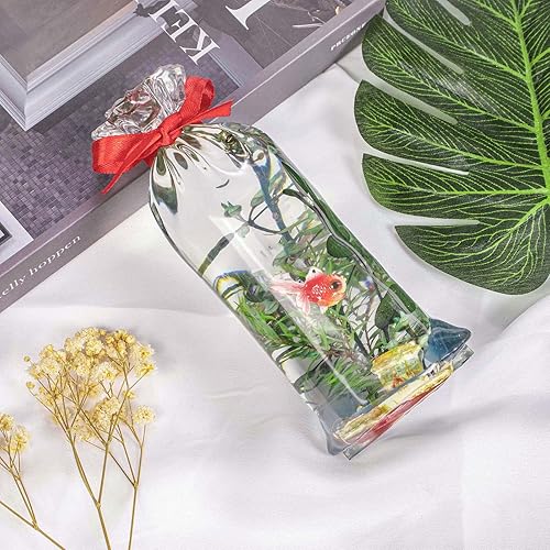 Miniatura 7 de Bolsa de acuario Molde de Resina de Silicona Miniatura Diorama Terrario Fish Tank Herbario 10oz 6.4 pulgadas de Alto