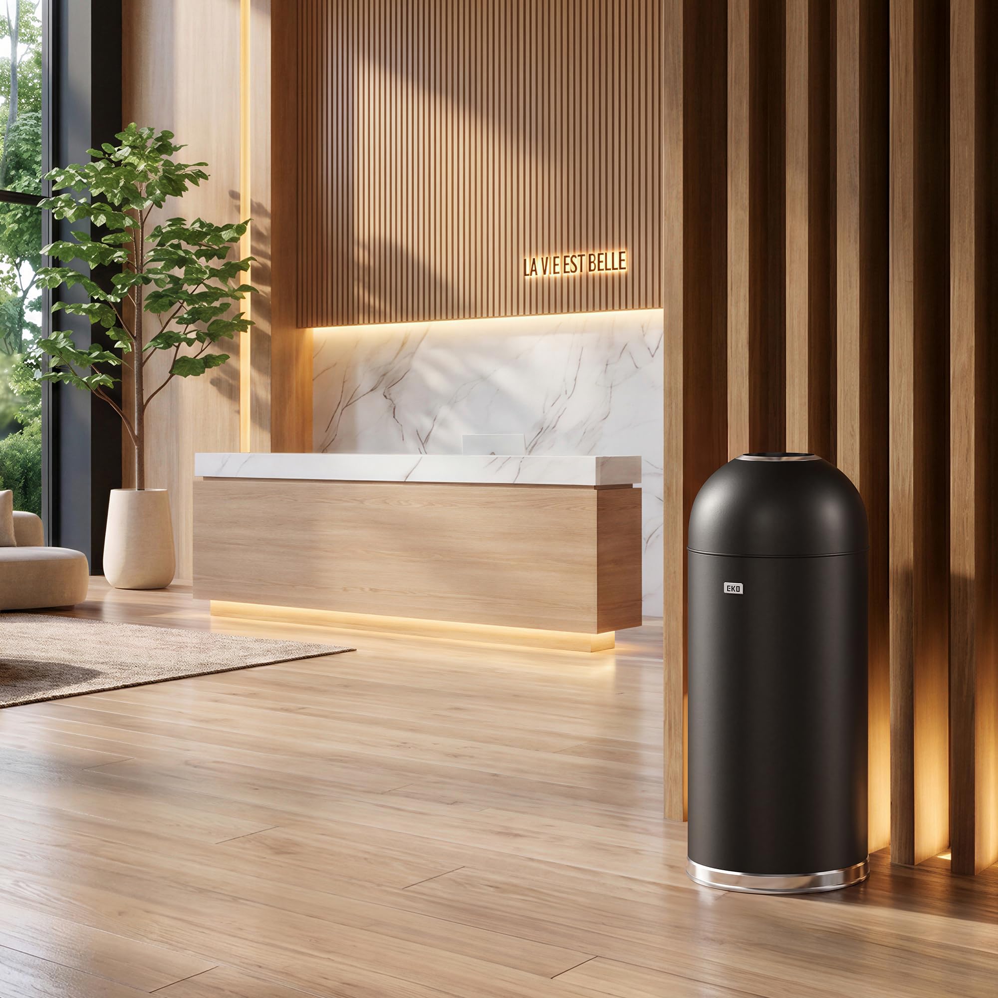 EKO, Acciaio Inox, Nero Opaco, 56 Litri