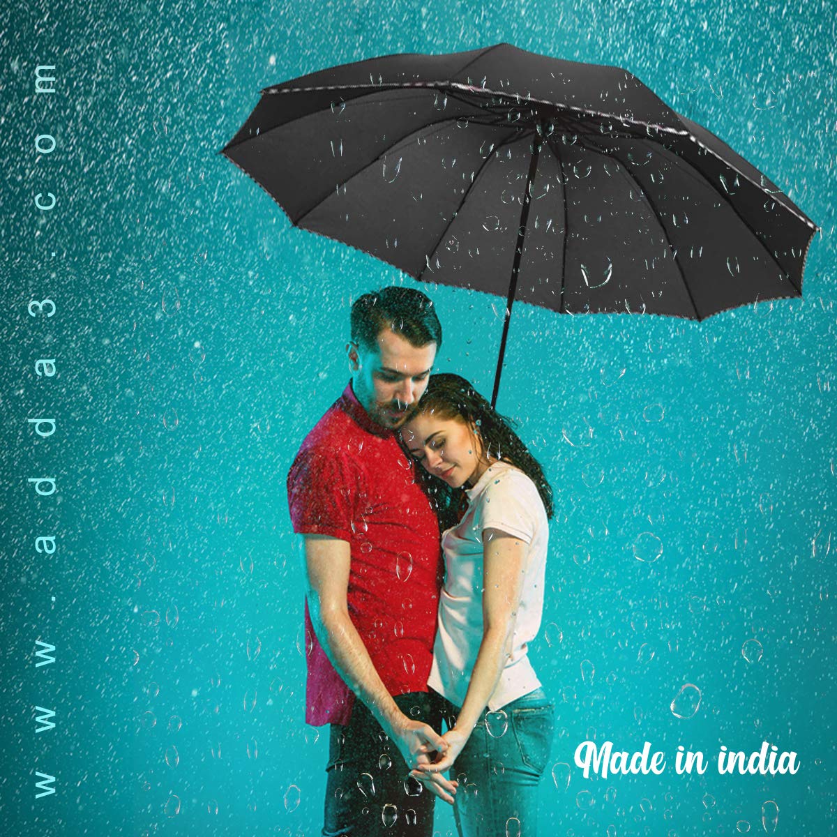 KEKEMI 3 Fold Manual Plain Sun & Rain Umbrella for Men & Women (Pack of 2) 2