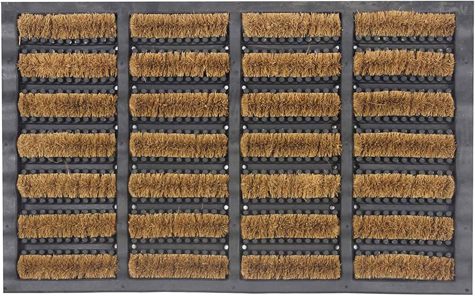 EDS Nimbus Tuff Scrape Doormat Outdoor - Long Lasting - Removes Grass, Mud & Dirt - 100% Coir with Rubber Backing and Machine Washable - Super Absorbent & Non-slip Doormats Large (40x60 CM)