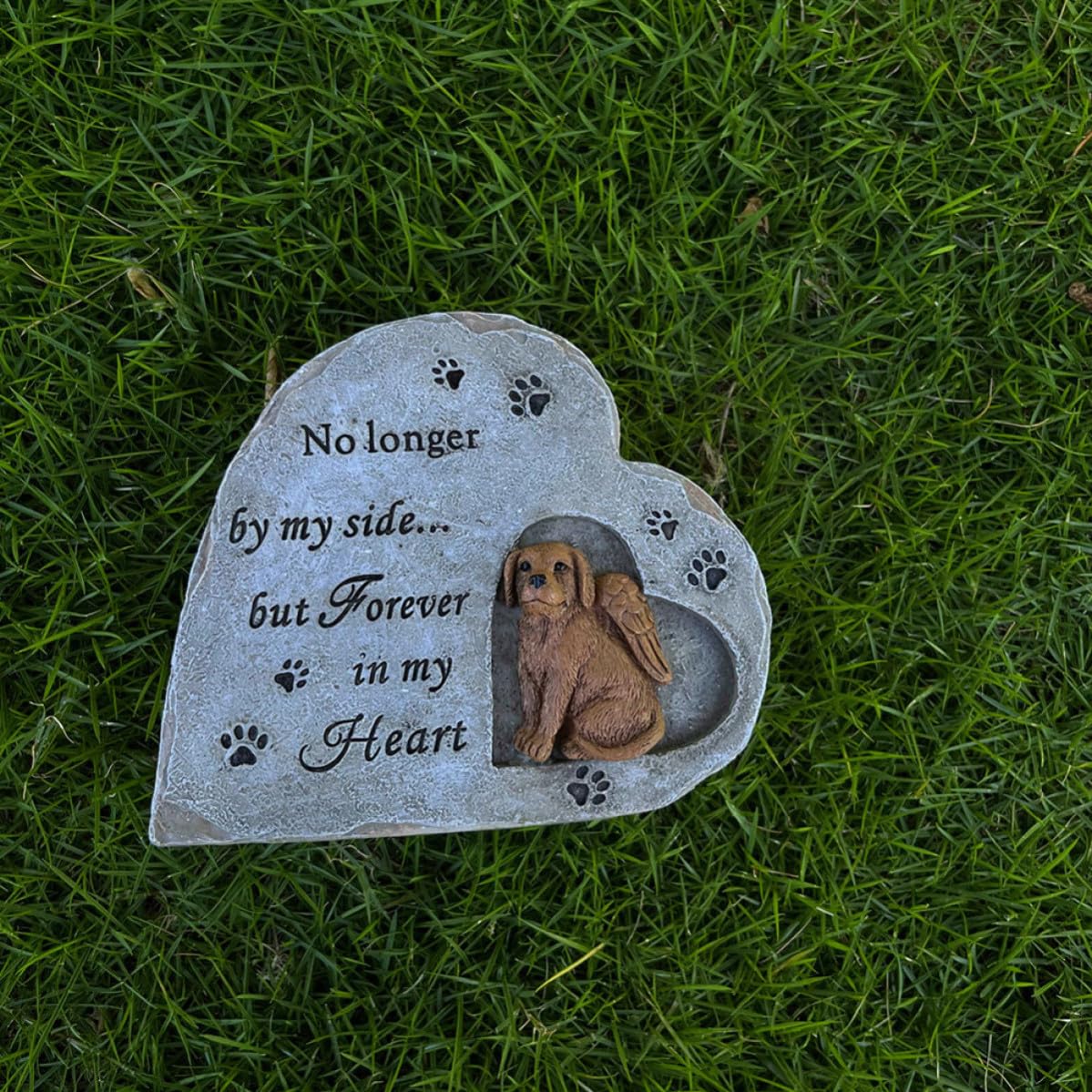 DOITOOL Pietra Commemorativa per Cane in Resina Resistente all'Usura a Forma di Cane, per Giardino e Cortile All'aperto, Monumento Memoriale per Animali Domestici