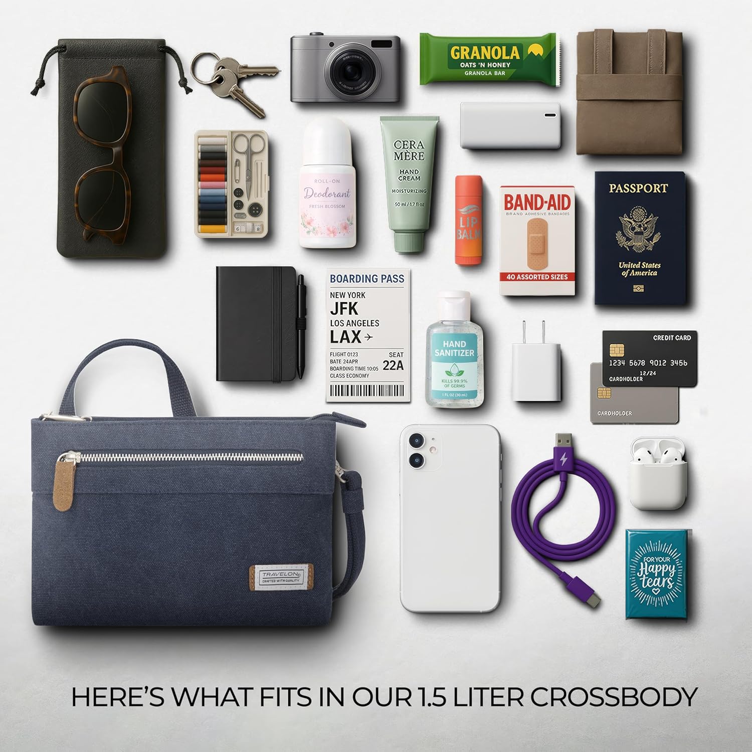 Travelon Women's Anti-Theft Heritage Small Crossbody Cross Body Bag - Image 6