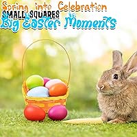 Vista 5 de Fun Express Cesta de Pascua a granel, paquete de 12 – Cestas de Pascua pequeñas cuadradas de bambú para niños Mini cestas decorativas coloridas