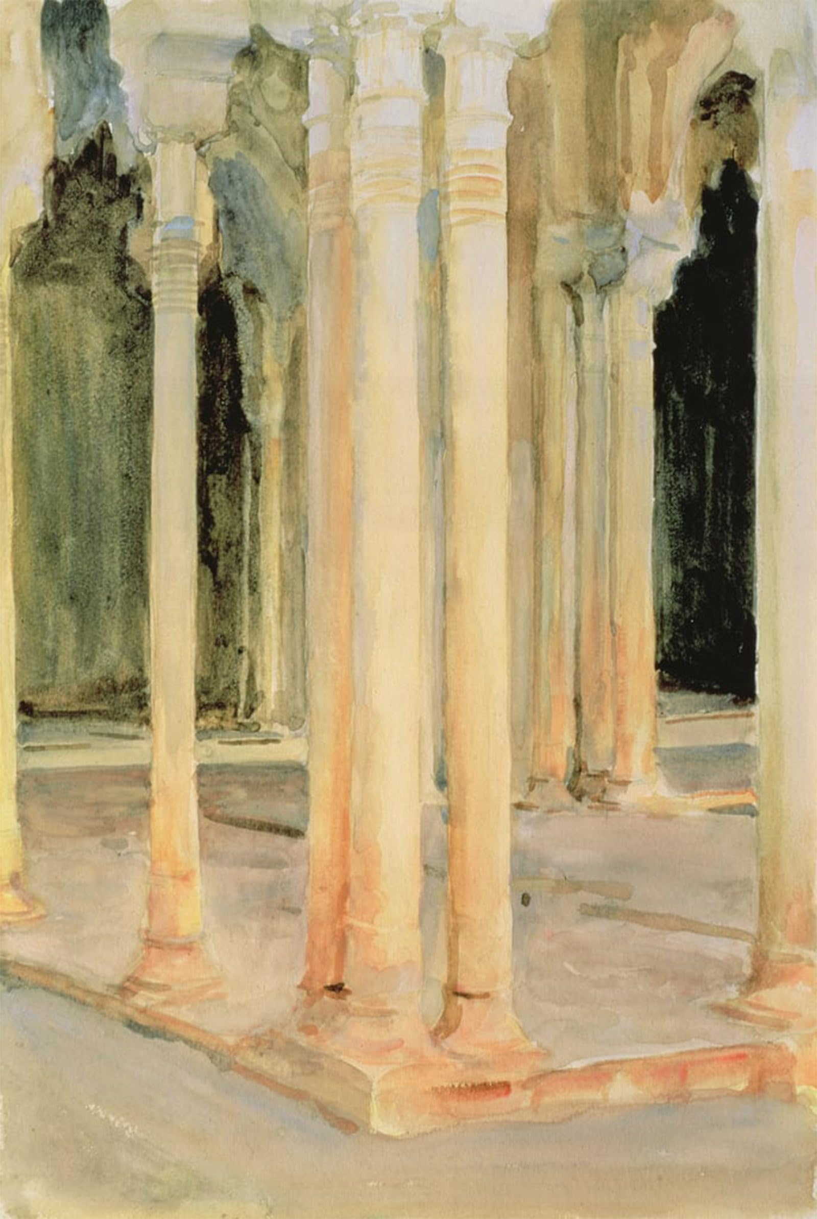 Posteriik No Frame Famous Animal Posters Vintage Picture Court Of The Lions By John Singer Sargent Modern Wall Decor For Home Decor 60X90cm