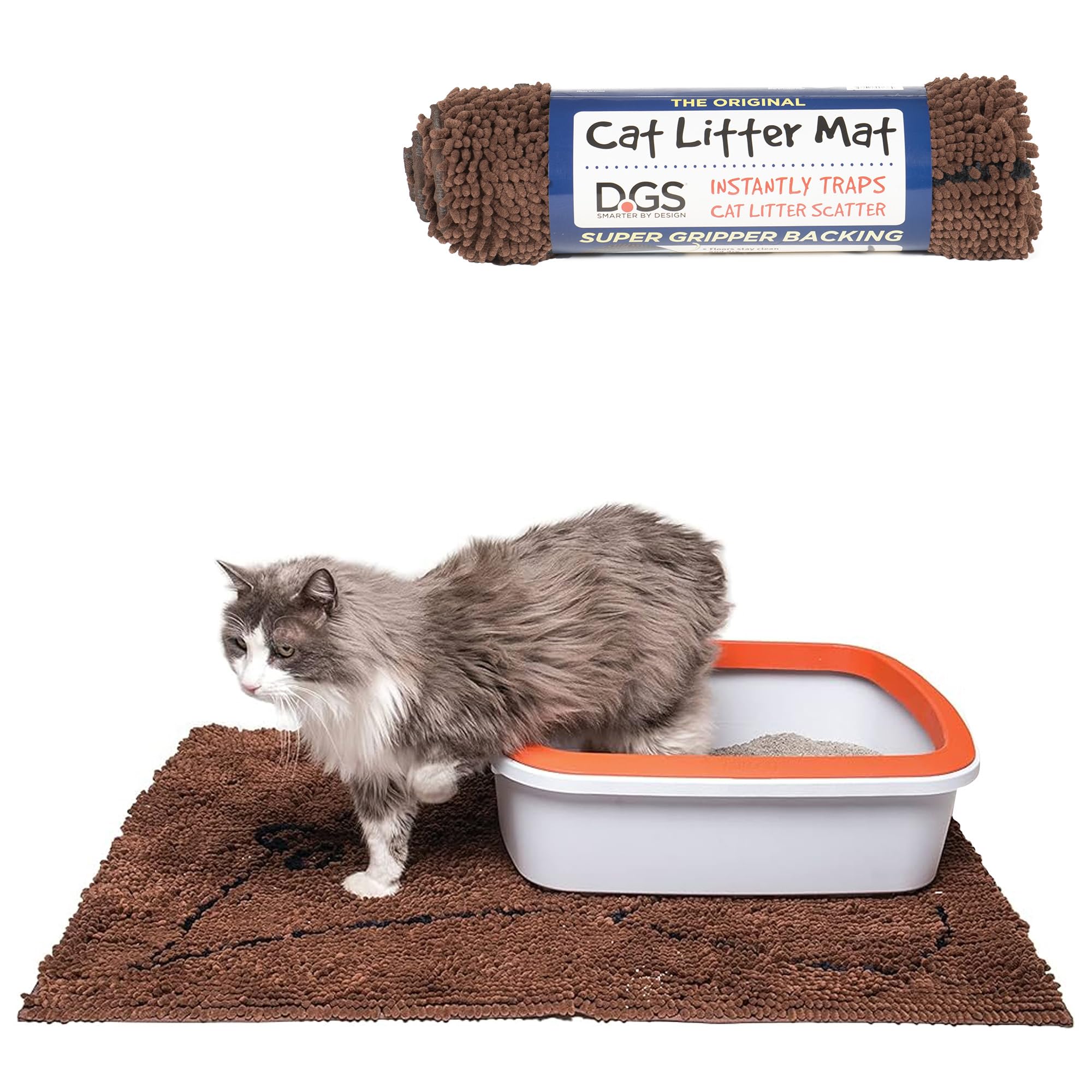 Alfombrilla de arena para gatos Dog Gone Smart grande color marrón