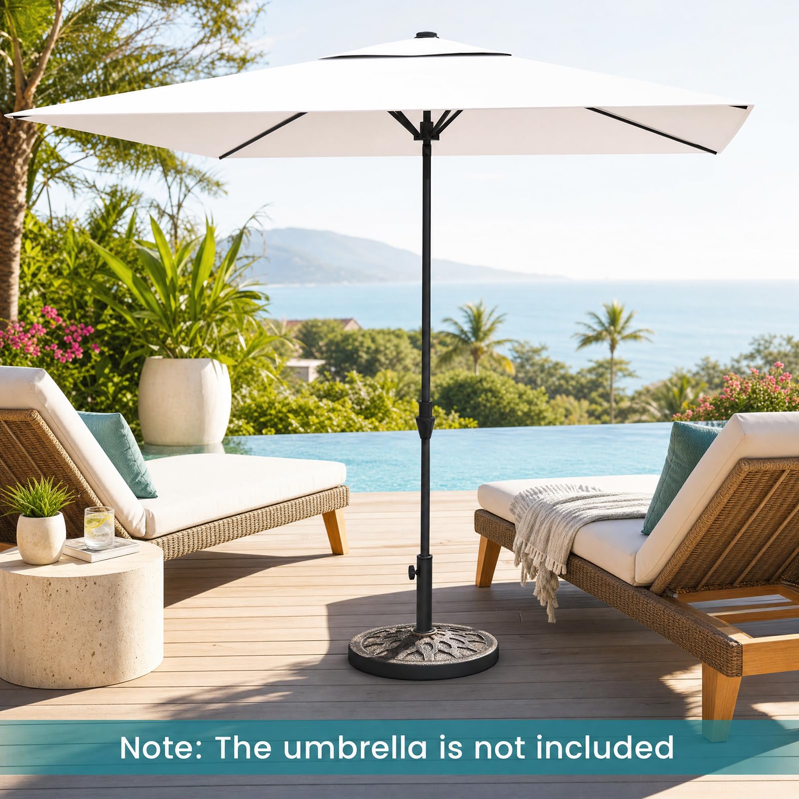 Giantex 30 lbs Patio Umbrella Base, 17.5
