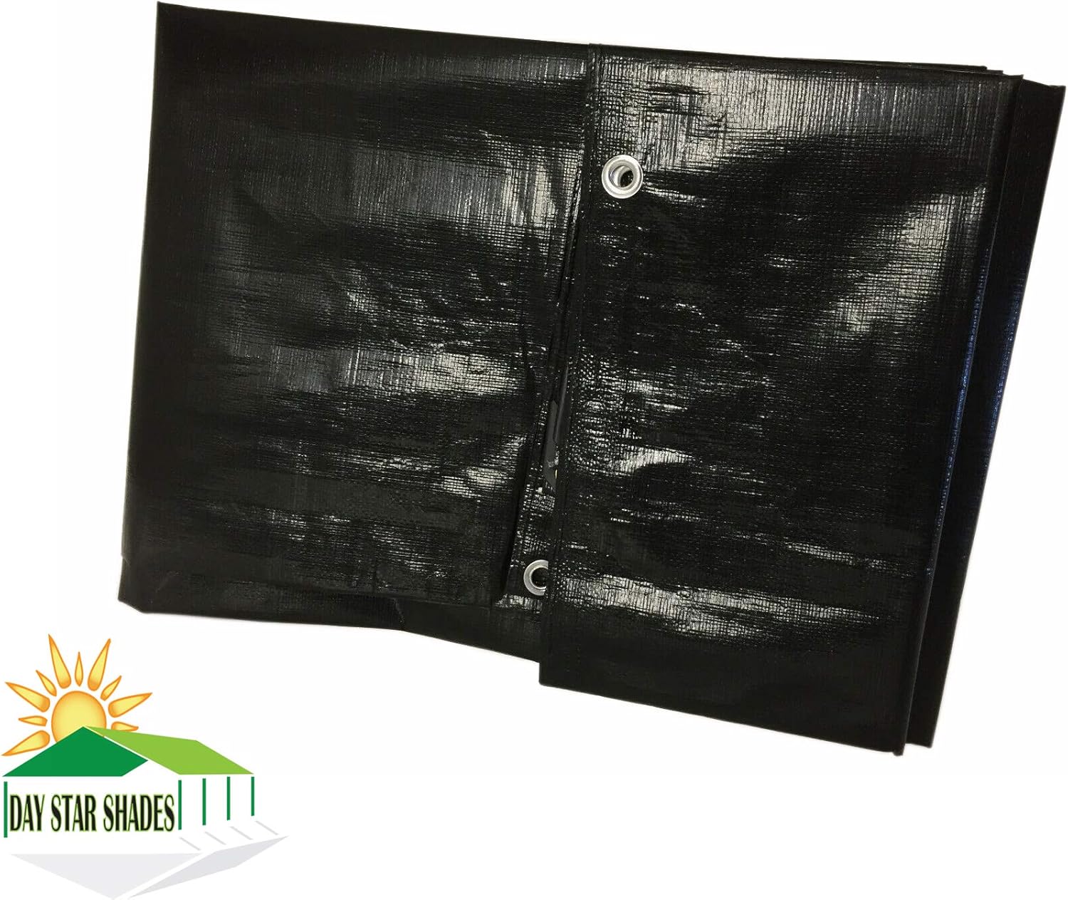 14 mil Extra Heavy Duty Black Tarp UVP Canopy Tarp Black 6 ft x 12 ft