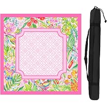 FYSUIMU Chinoiserie Bird Floral Mahjong Mat with Carrying Bag, 31.5"x31.5"