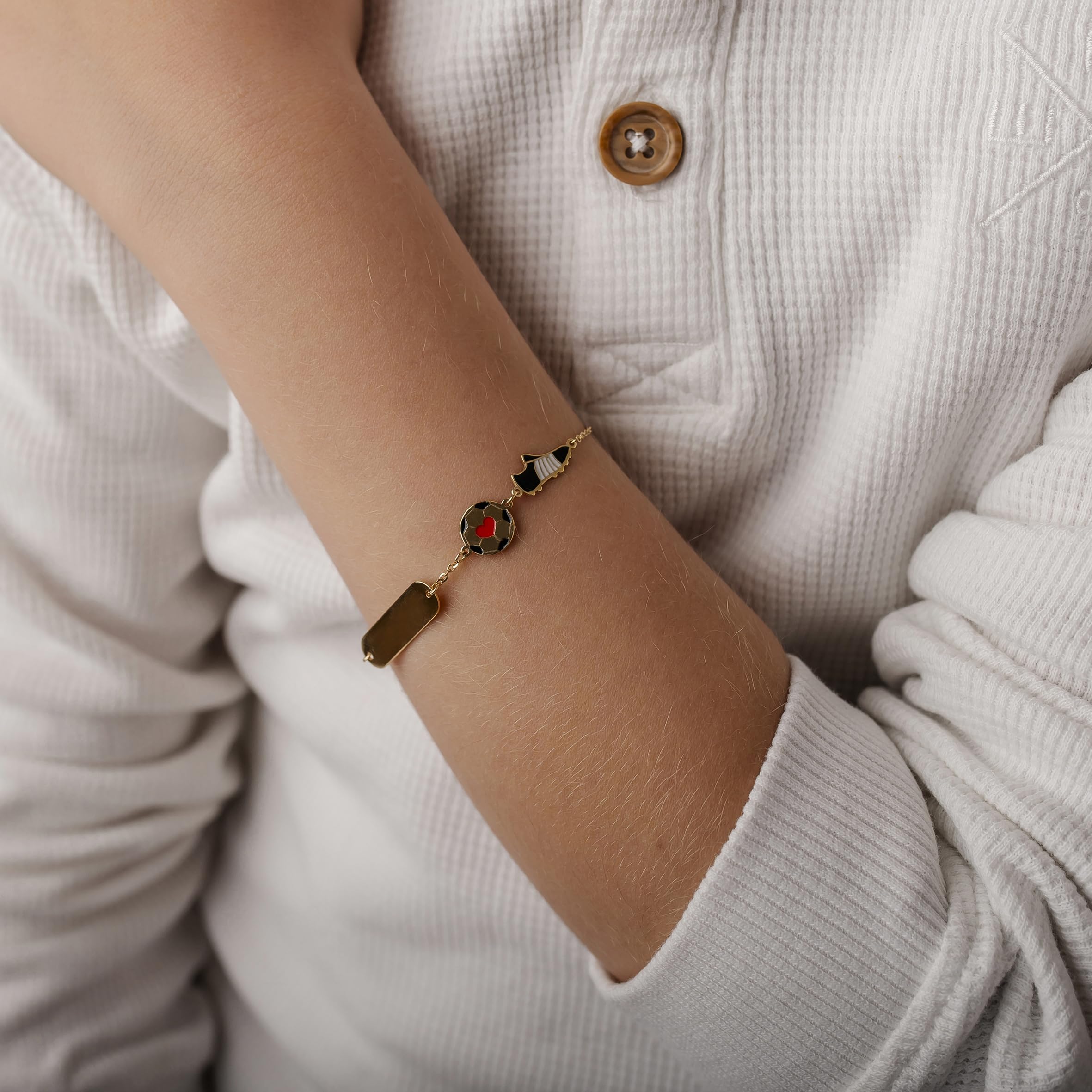 Sakrami Colección Infantil + Caja de regalo personalizada - Pulsera para Nacimientos, Bautizos y Cumpleaños - 9 quilates