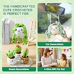 Imcrasy Crochet Kit for Beginners with Step by Step Video Lessons | 6 PC Potted Plants and Succulent Family Crochet Kit with Accessories (40%+ Yarn)