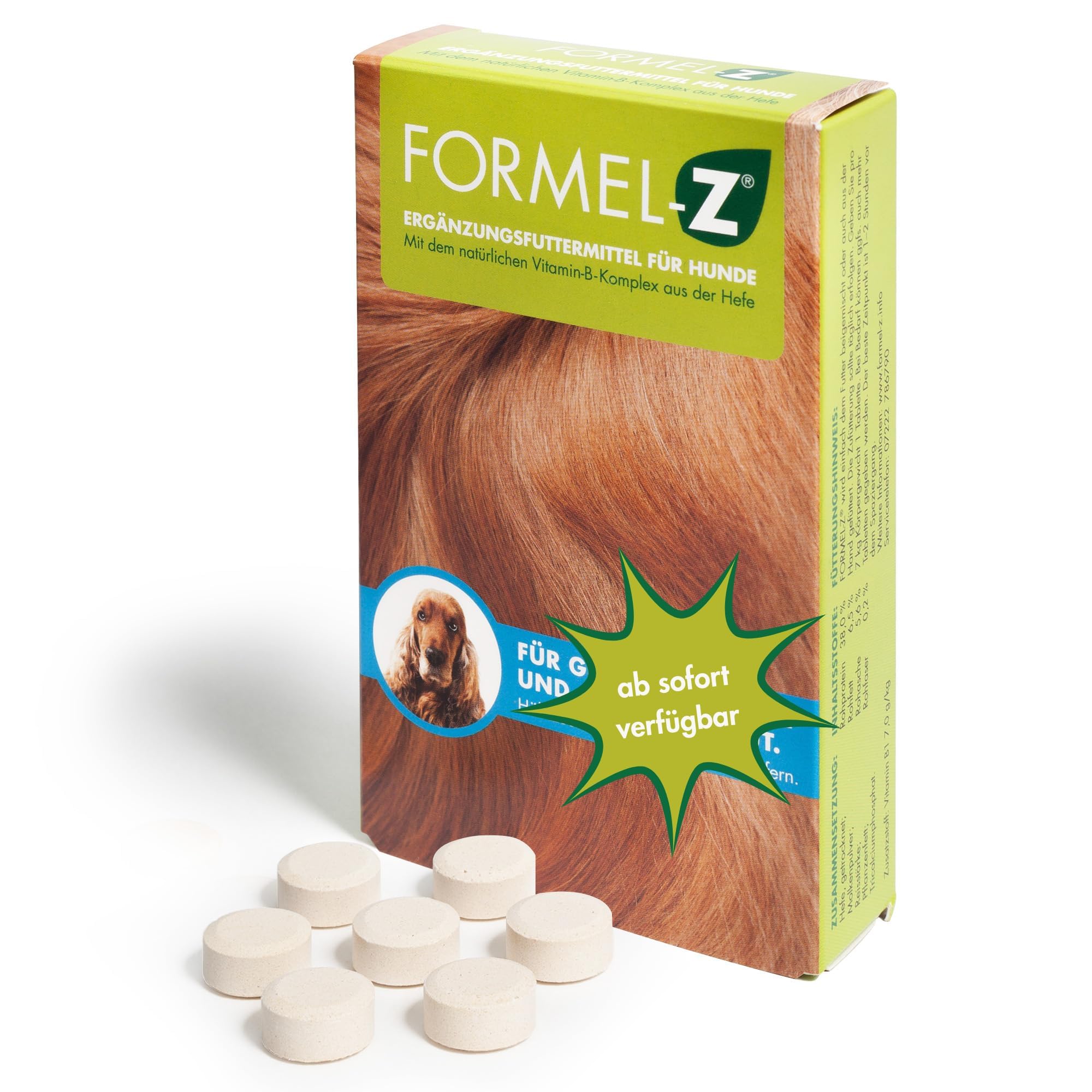 FORMEL-Z® Haut- & Fellpflege Hautschutz Hund | Studien-geprüft | Ohne Chemie | 83 Tabletten | Von Experten entwickelt | Mit natürlichem Vitamin-B-Komplex | Besondere Akzeptanz