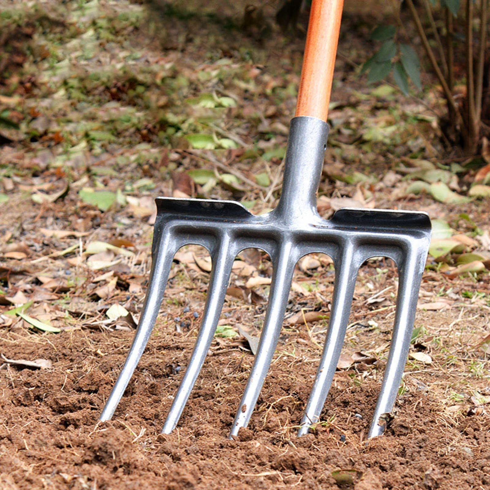 Tête de Fourche à Creuser – Un Accessoire D'outillage Robuste en Métal, Où Seule La Tête de Fourche Tourne, sans Guidon, pour Une Utilisation sous, 5 Dents