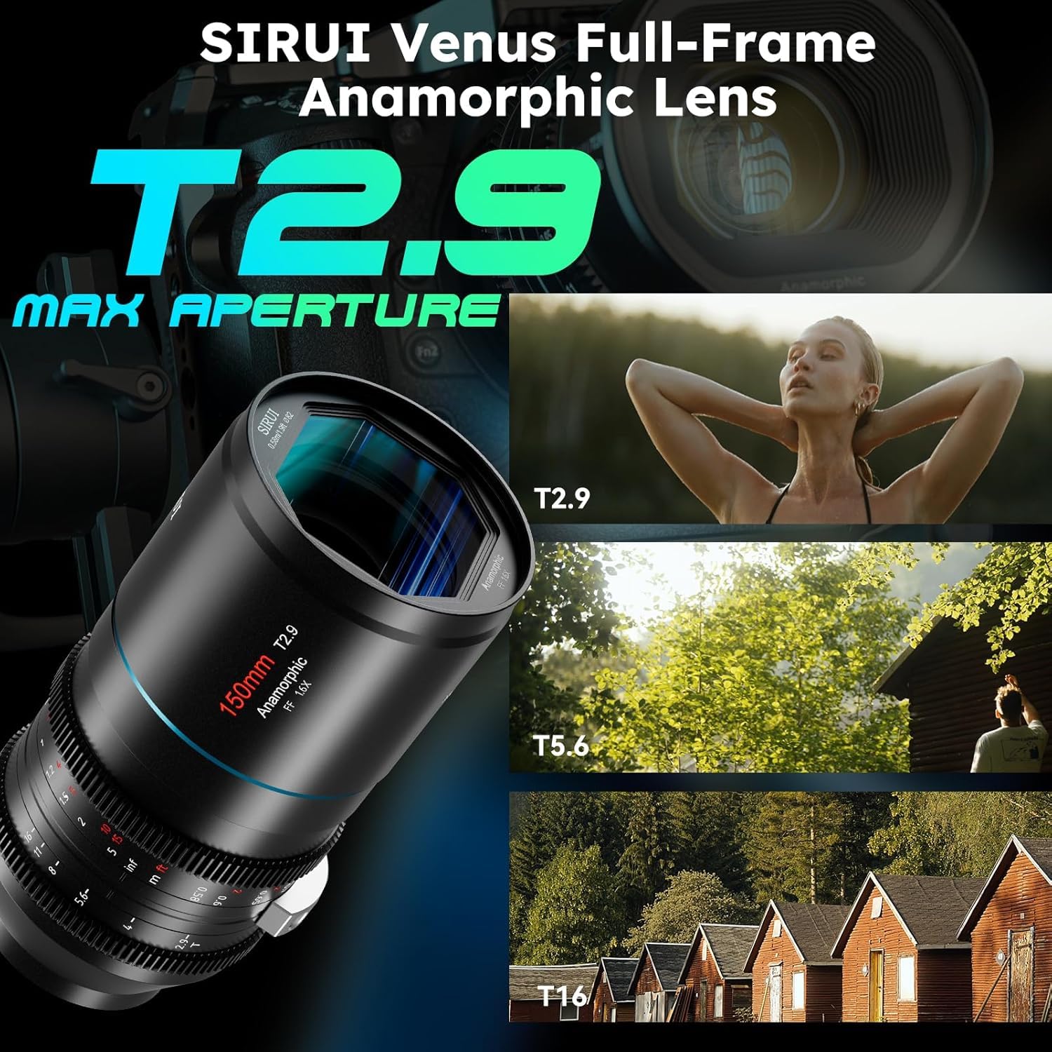 SIRUI Venus T2.9 1.6X Full-Frame Anamrophic Lens Set, Telephoto