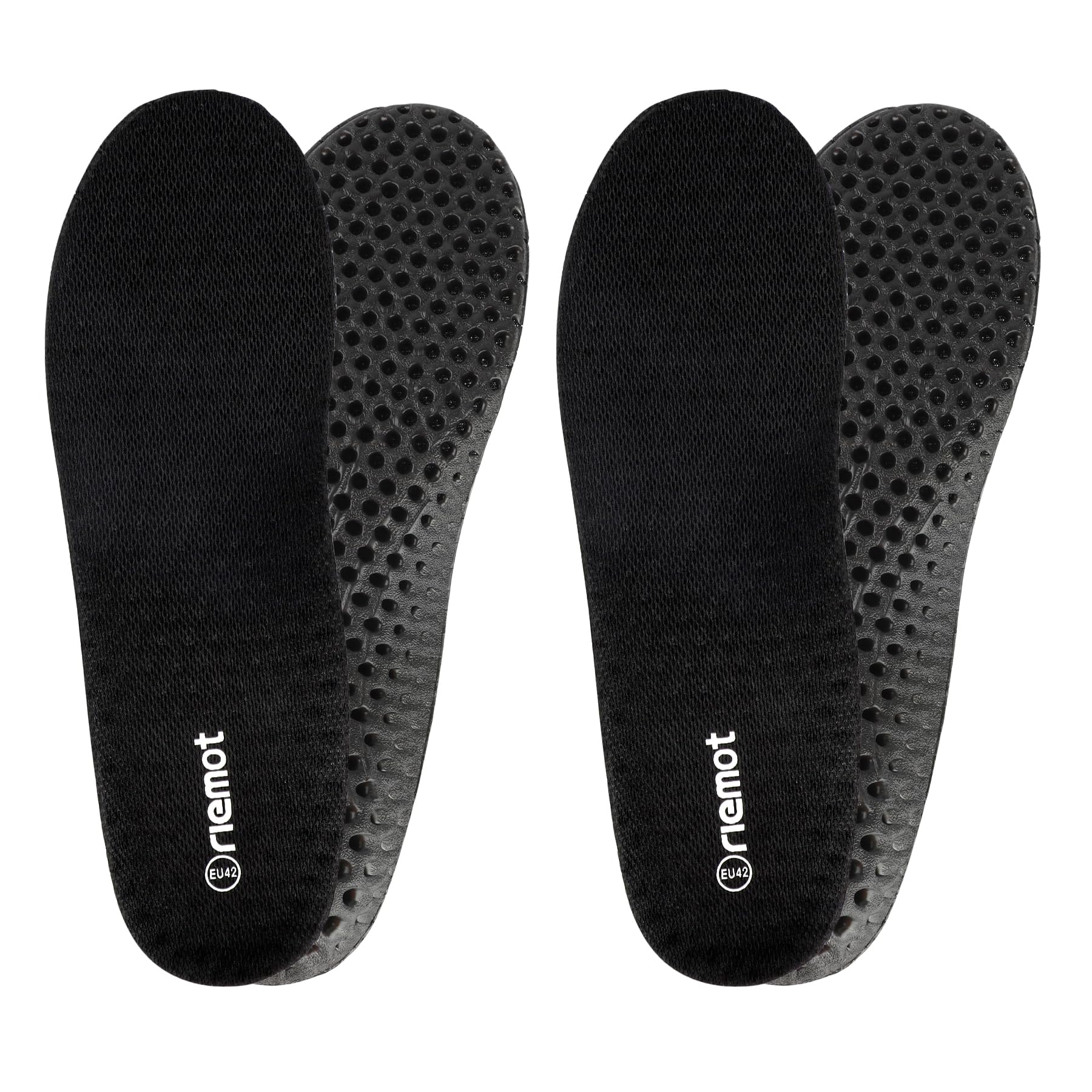 riemot 2 Paar Komforteinlegesohlen Sport Einlegesohlen Für Damen & Herren Dämpfung und Atmungsaktiv Schuheinlagen Orthopädische Einlegesohlen für Arbeitsschuhe, Sportschuhe, Wanderschuhe EU42-47