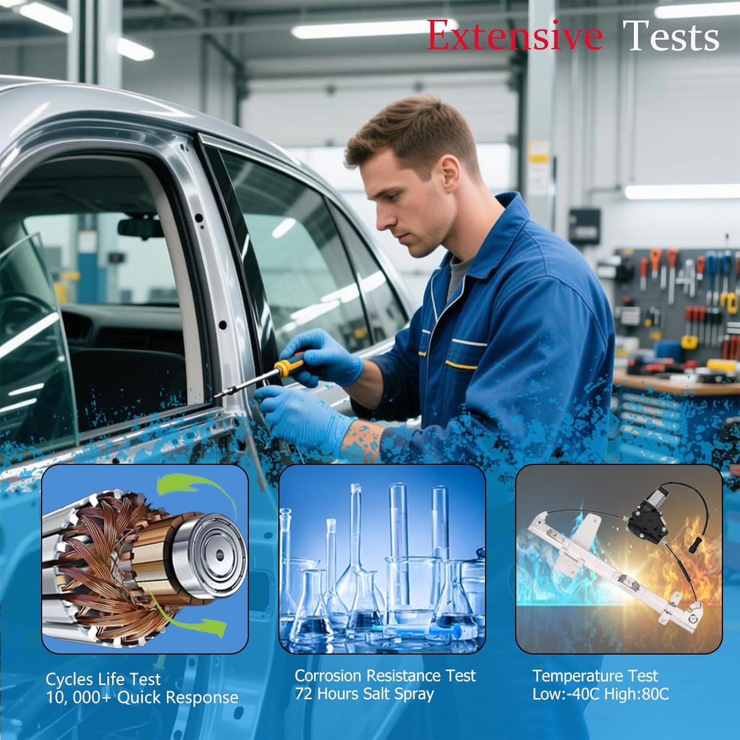 Front Right Passenger Side Power Window Regulator and Motor Assembly 741-557 Compatible for 2000-2004 Jeep Grand Cherokee