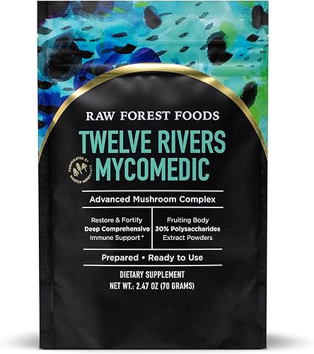 Twelve Rivers Extract Powder  Master Formulated for Daily Support  Chaga, Cordyceps, Maitake, Reishi, Royal Sun Blazei, Turkey Tail, Willow Bracket disponible en Yaxa Colombia