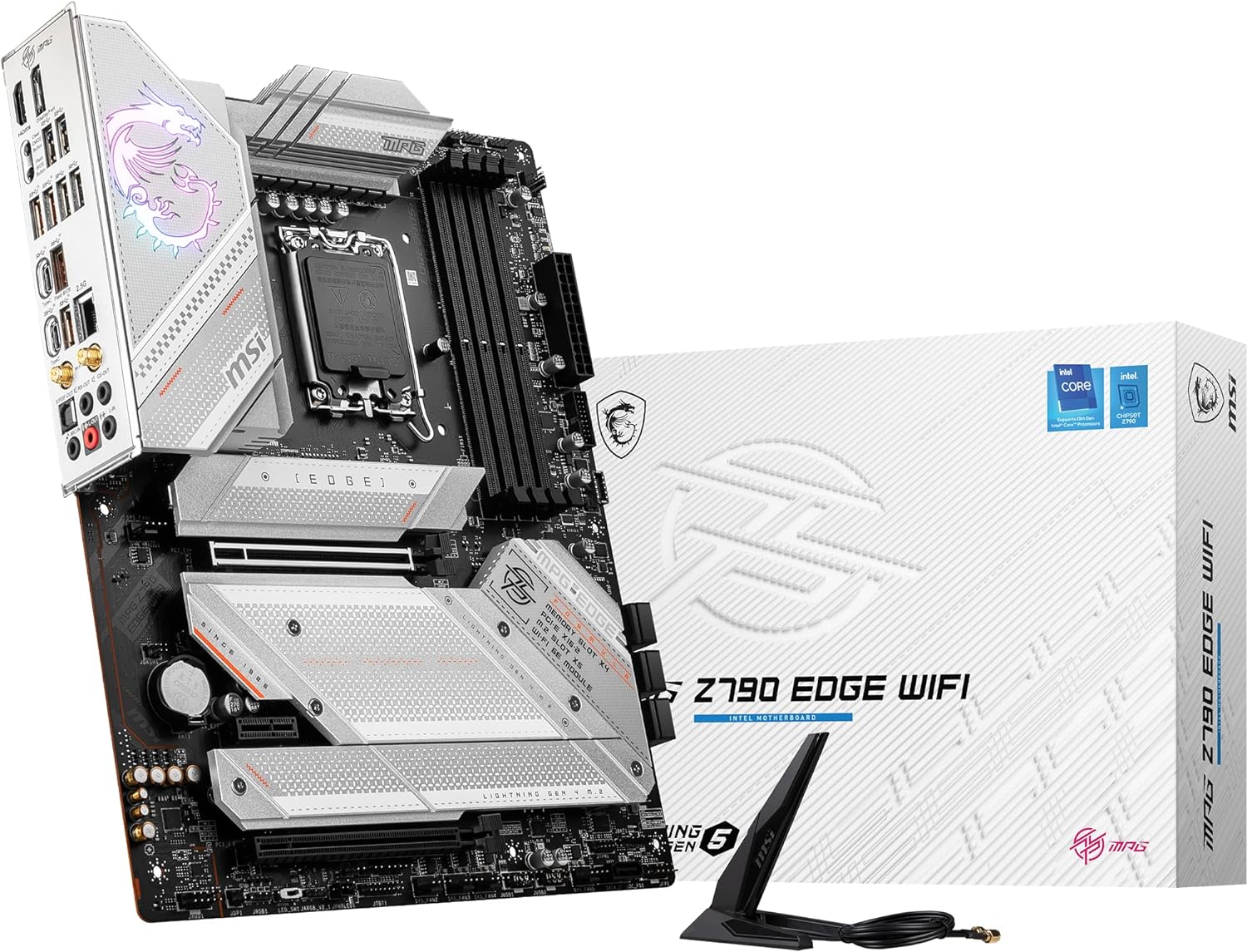 MSI MPG Z790 Edge WiFi Gaming Motherboard (Supports 12th/13th Gen Intel Processors, LGA 1700, DDR5, PCIe 5.0, M.2, 2.5Gbps LAN, USB 3.2 Gen2, Wi-Fi 6E, ATX) (Renewed) MSI MPG Z790 Edge WiFi Gaming Motherboard (Supports 12th/13th Gen Intel Processors, LGA 1700, DDR5, PCIe 5.0, M.2, 2.5Gbps LAN, USB 3.2 Gen2, Wi-Fi 6E, ATX) (Renewed)