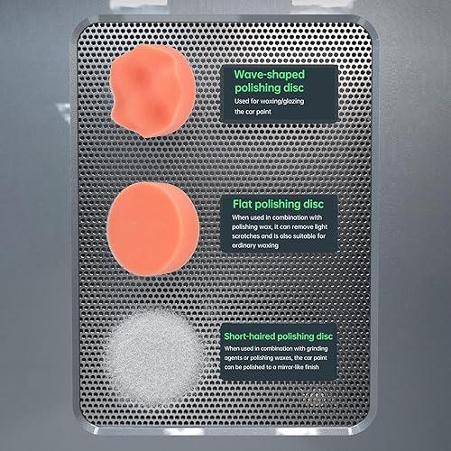 Miniatura 9 de Kit de pulidor inalámbrico para automóvil con baterías recargables USB-C de 2000 mAh, kit de cera portátil para automóvil con 3 discos adicionales,