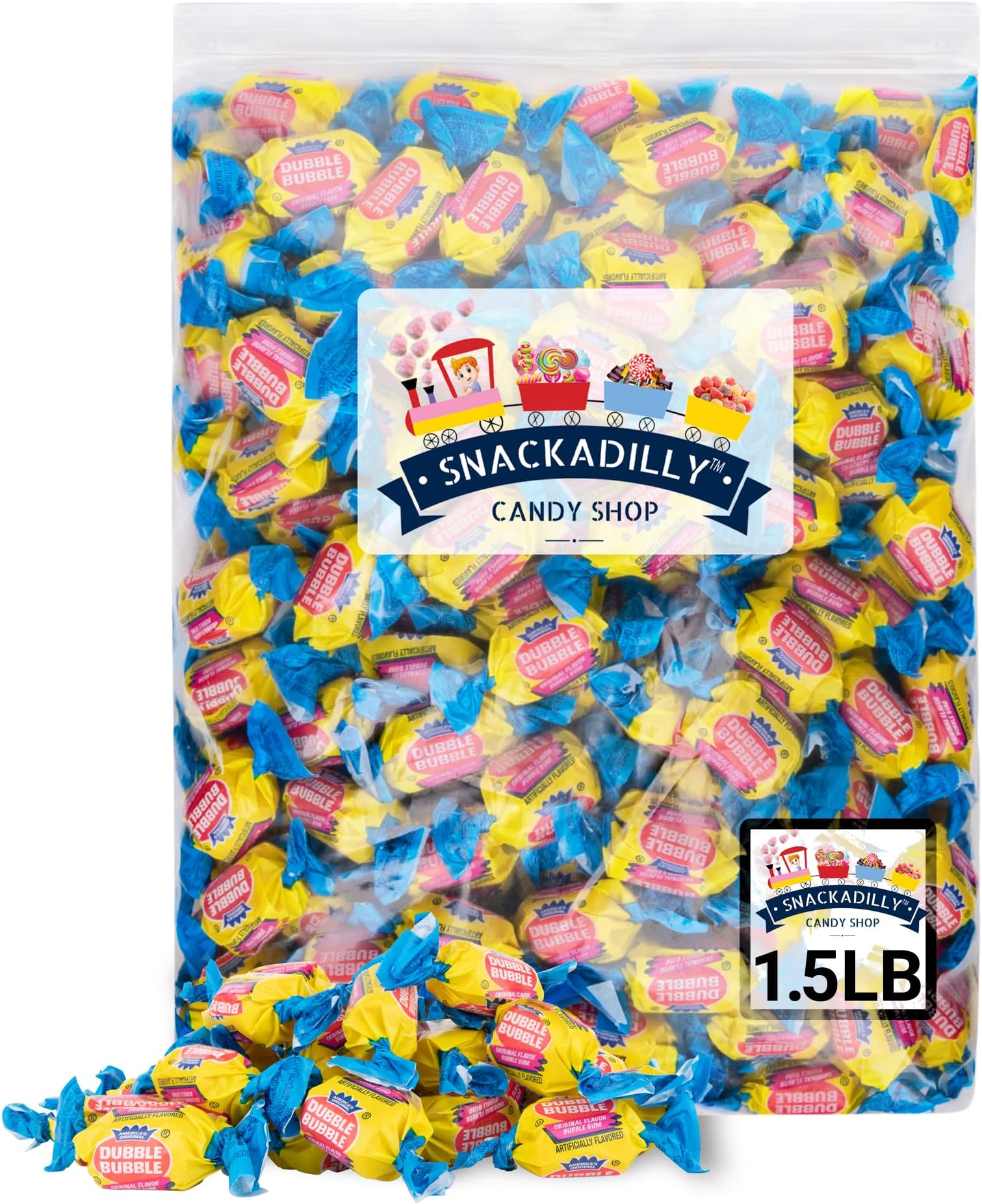 Classic Bubble Gum 1.5 Pound Bag - Original Flavor Bubble Gum - Over 80 Pieces Of Delicious Bubble Gum