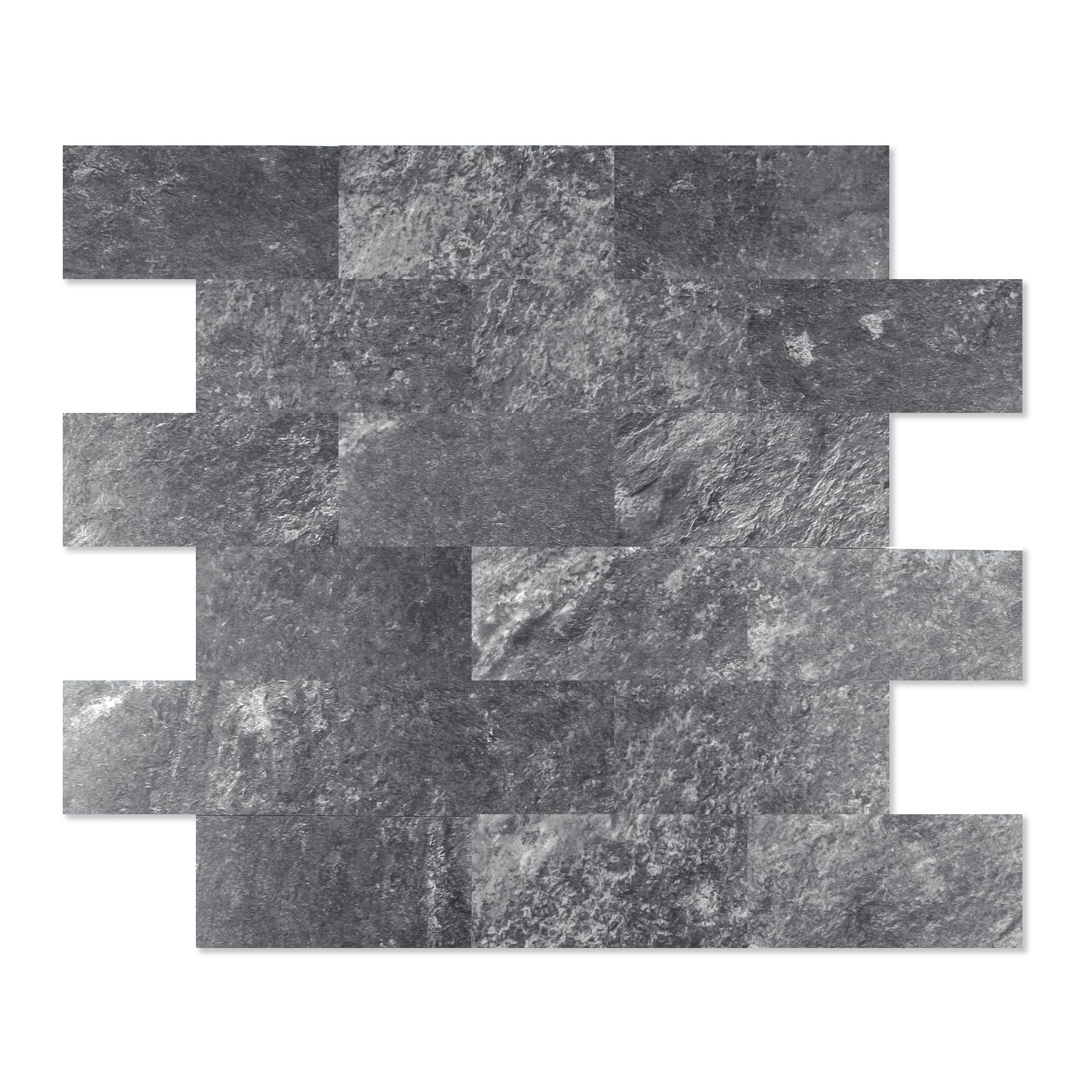 2026 New Upgrade Peel and Stick Backsplash Tile, Peel and Stick 11.34" X 11.57" Wall Tile for Kitchen, Bathroom, Fireplace, Laundry (Dark Rock, 5 Packs)