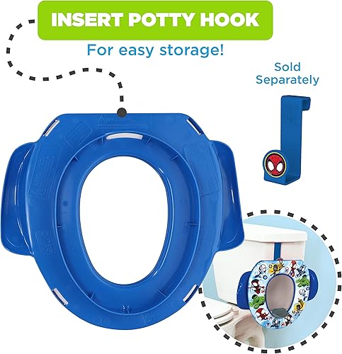 Miniatura 3 de Spidey and His Amazing Friends Team Up - Juego de entrenamiento esencial de 2 piezas para ir al baño, asiento suave para ir al baño, taburete