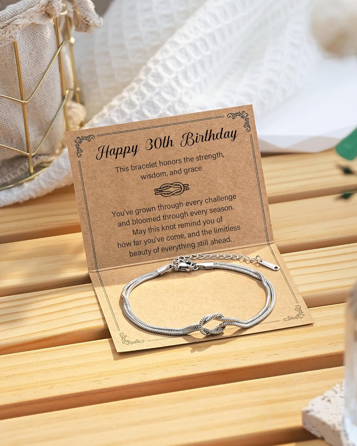 Tarsus Love Knot Bracelet Birthday Jewelry, 16th/18th/21st/30th/40th/50th Birthday Gifts for Women Her Girls Female - Image 5