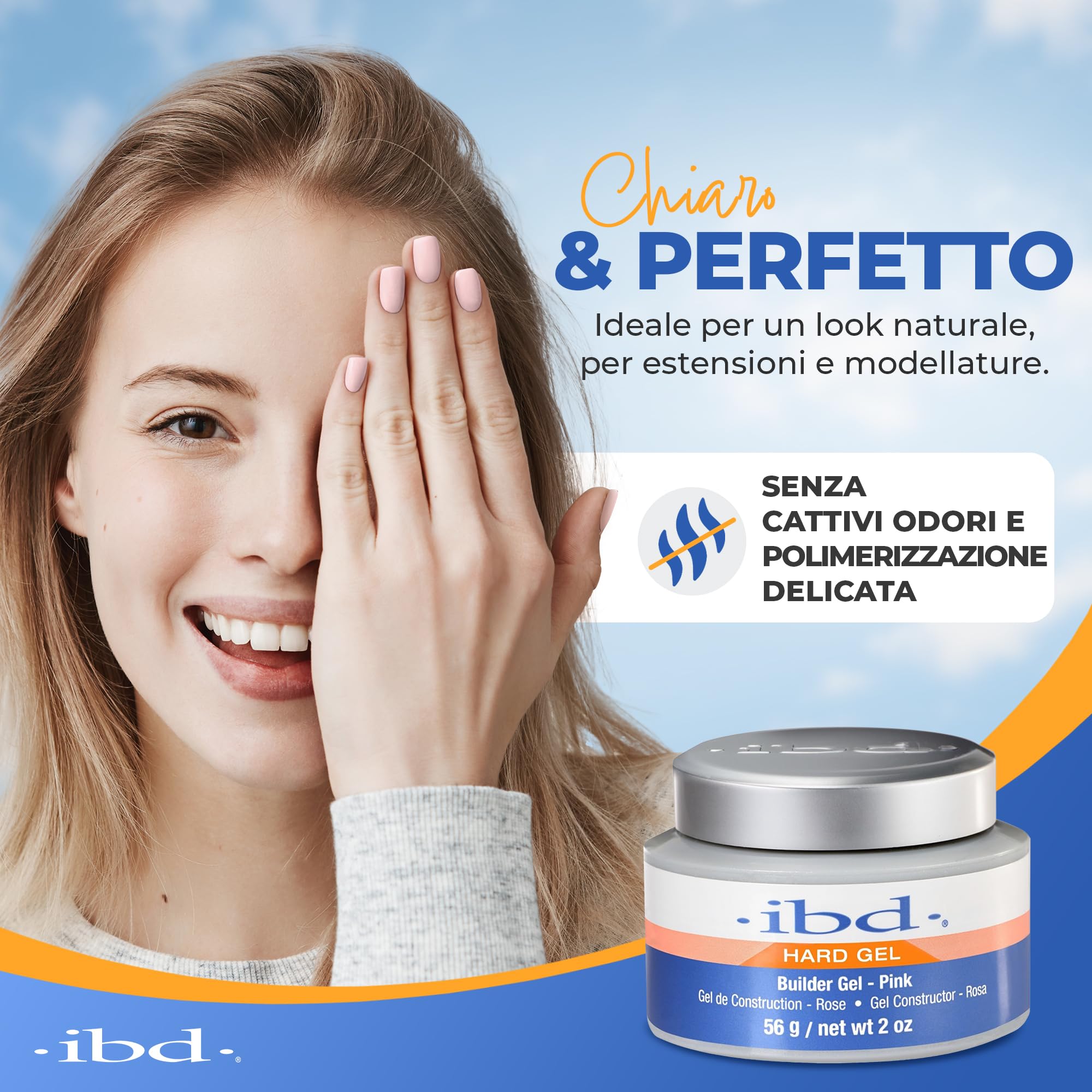 IBD Hard Gel - Gel costruttore UV rosa, 56 g - MADE IN USA - Gel costruttore premium per unghie in gel